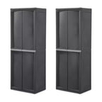 Sterilite Set da 2 organizer a 4 ripiani regolabili per garage, grigio