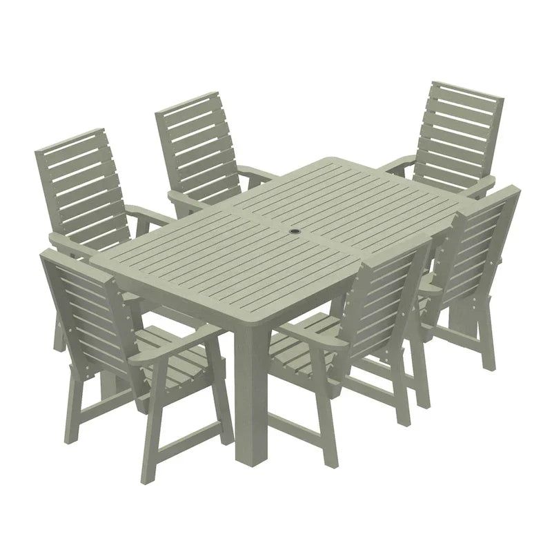 HIGHWOOD PROFESSIONAL Set da pranzo da esterno 7 pezzi 42x72