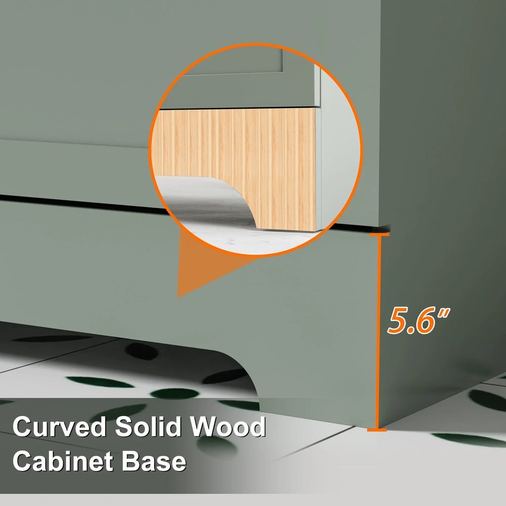Mobile bagno 30/36/48 Wavy Line con lavabo e rubinetto