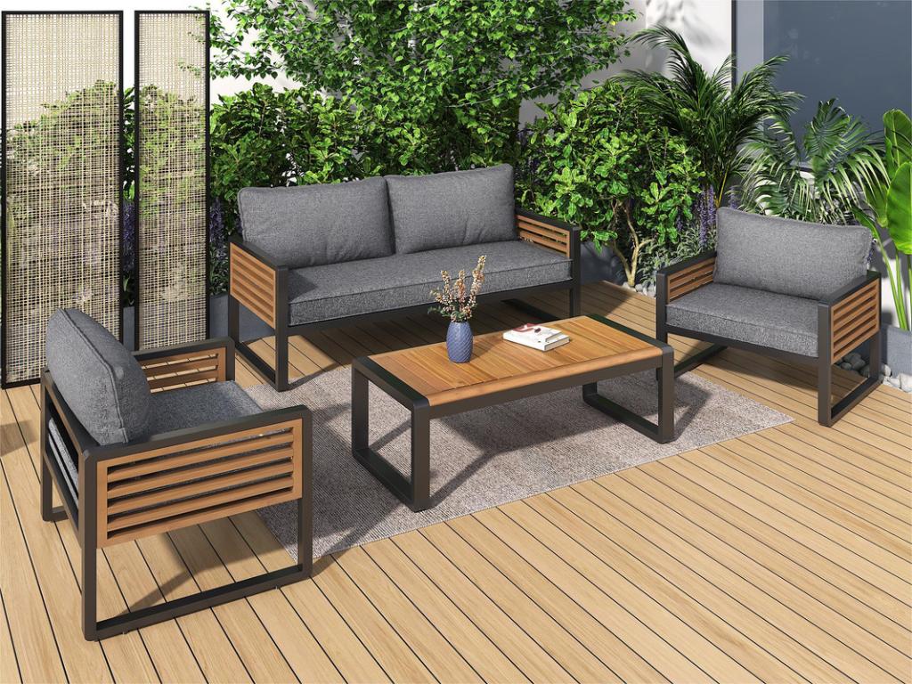 Set salotto da giardino Fer - Grigio