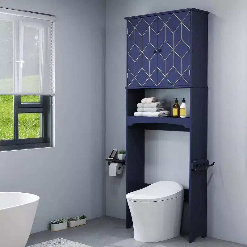 Armadietto salvaspazio da bagno sopra il WC