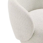 Poltrona a botte girevole imbottita Spruce&Spring con base in legno