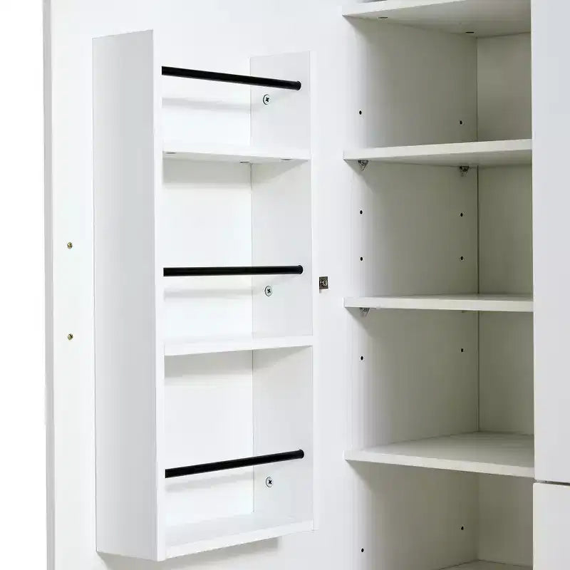 Dispensa da Cucina Autoportante Whisen 71''H, Grande Armadio Contenitore per Sala da Pranzo con 6 Ante, Ripiani Regolabili