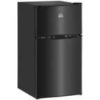 HOMCOM Mini Frigorifero a Doppia Porta con Congelatore, Frigo Compatto da 90 litri con Ripiano Regolabile, Termostato Regolabile