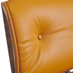 Poltrona reclinabile Mid-Century Modern in pelle