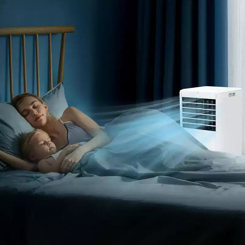 Condizionatore d'aria portatile da 8.000 BTU - 3-in-1 Raffreddamento, Deumidificatore e Ventilatore per ambienti fino a 32,5 mq con Modalità Sleep e 1 Anno di Garanzia