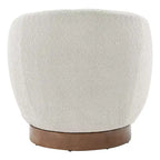 Poltrona a botte girevole imbottita Spruce&Spring con base in legno