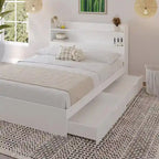 Letto a piattaforma Hunter con testiera