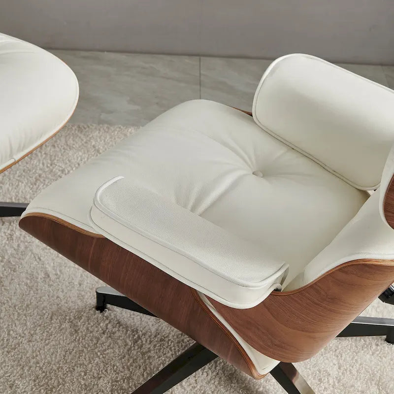 Poltrona reclinabile Mid-Century Modern in pelle