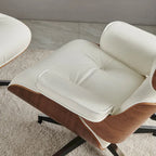 Poltrona reclinabile Mid-Century Modern in pelle