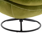 Poltrona Svedese Okak con Pouf, Poltrona Moderna Senza Braccioli Stile Mid-Century per Soggiorno, Morbida e Confortevole per Guardare la TV, Giocare
