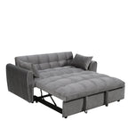 64,96 Velvet Divano Letto Convertibile 3-in-1 con Schienale Regolabile, Tasca Portaoggetti e Capacità di Carico di 227 kg