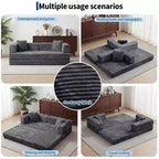 80.7 Divano Letto Trasformabile 5 in 1 鈥?Velluto a Coste, 544 kg, Nessun Montaggio