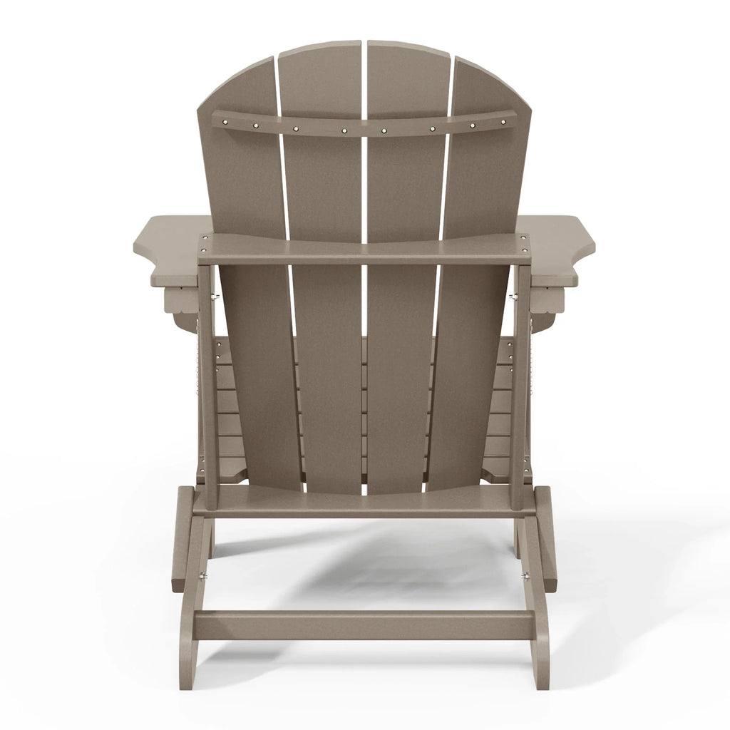 Polytrends Laguna Sedia Adirondack Pieghevole da Esterno per Patio Resistente allo Sbiadimento e alle Intemperie
