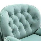 Poltrona Svedese Okak con Pouf, Poltrona Moderna Senza Braccioli Stile Mid-Century per Soggiorno, Morbida e Confortevole per Guardare la TV, Giocare