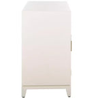 Cassettiera a 2 ante e 1 cassetto Nigel - CHS6600 - Bianco/Ottone