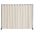 VEVOR Divisorio per Ambienti, Divisorio Portatile con Ruote e Supporto per Tenda, Paravento Autoportante per Ufficio, Beige
