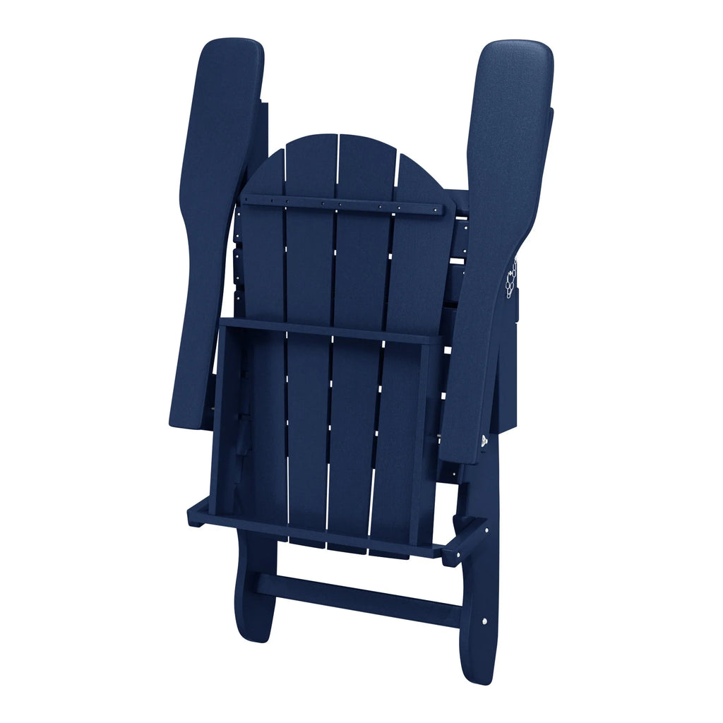 Polytrends Laguna Sedia Adirondack Pieghevole da Esterno per Patio Resistente allo Sbiadimento e alle Intemperie