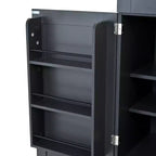 Dispensa da cucina indipendente 77H, armadio contenitore in stile rustico con ripiani regolabili, ripiani sulla porta, cassetti e portabottiglie - ModernLuxe