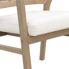 Christopher Knight Home - Sedia da pranzo imbottita in canna (Set di 2)