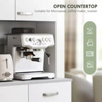71 Armadio dispensa da cucina, mobile contenitore alto con supporto per microonde, credenza da cucina moderna, 3 ripiani regolabili per soggiorno, sala da pranzo