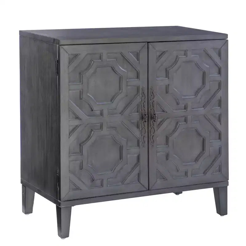 Powell Kinsley Solid Wood 2 Doors and 2 Shelves Accent Cabinet