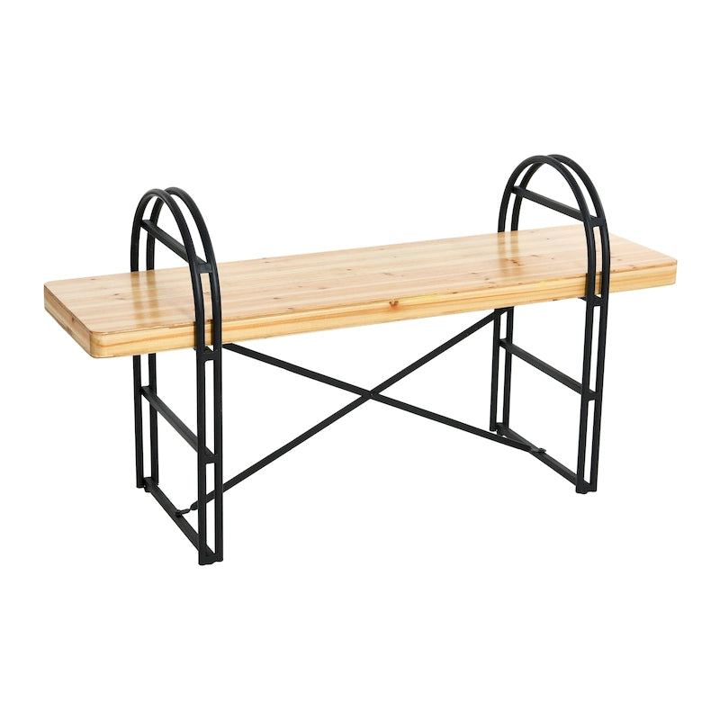 Banc en bois et métal