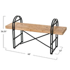 Panca in legno e metallo