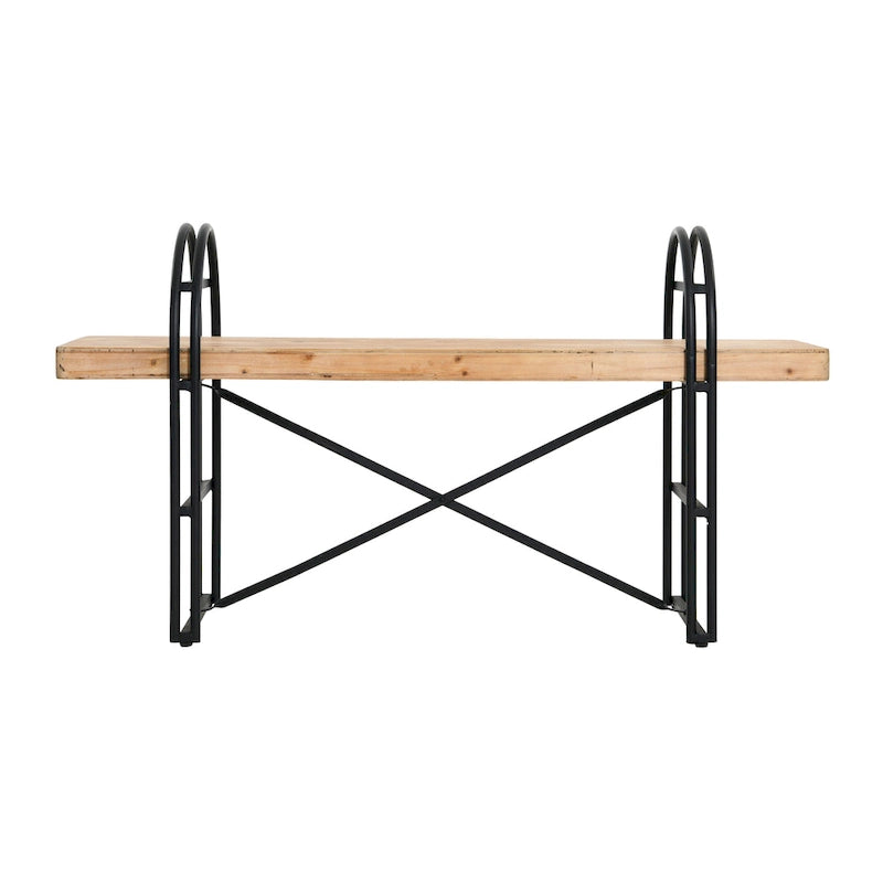 Panca in legno e metallo