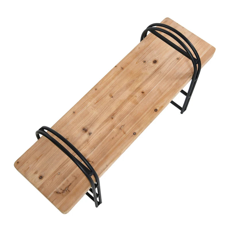 Panca in legno e metallo