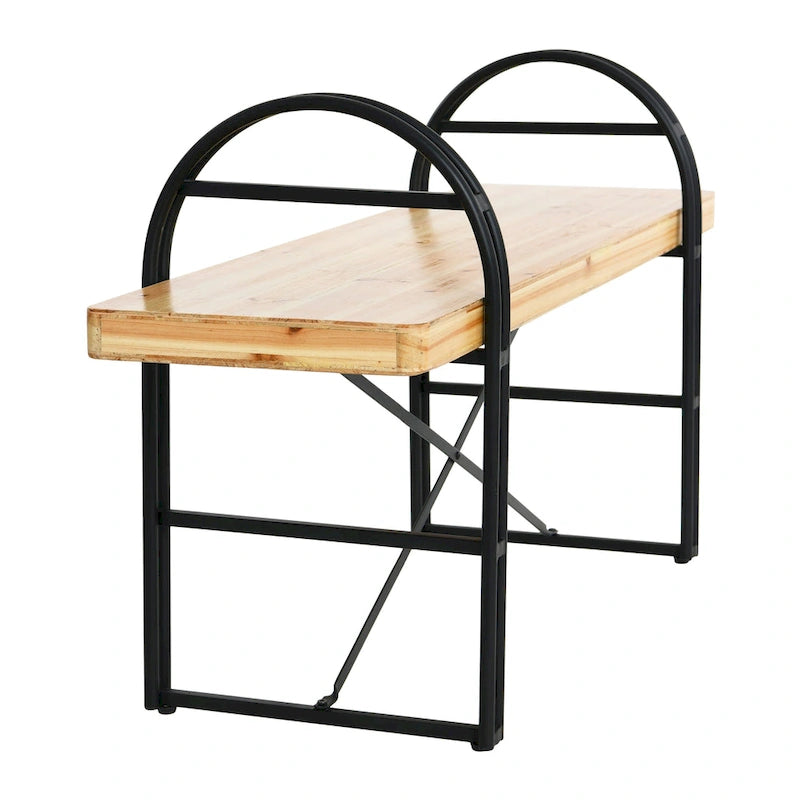 Panca in legno e metallo
