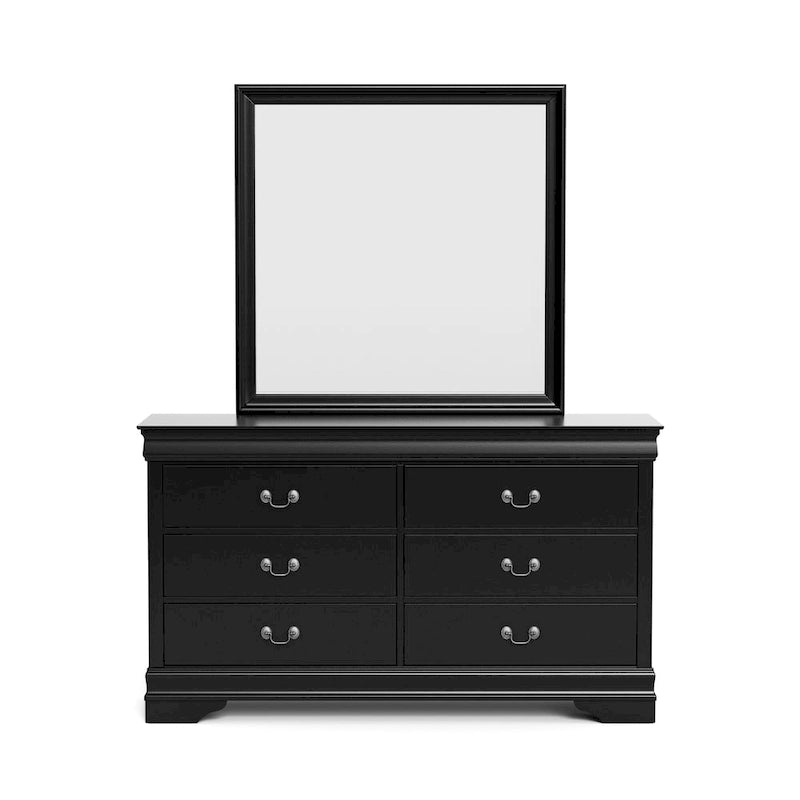 Set comò e specchio a 2 pezzi Devi Traditional in legno massello Furniture of America