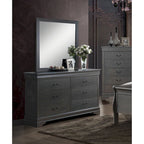 Set comò e specchio a 2 pezzi Devi Traditional in legno massello Furniture of America