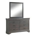 Set comò e specchio a 2 pezzi Devi Traditional in legno massello Furniture of America
