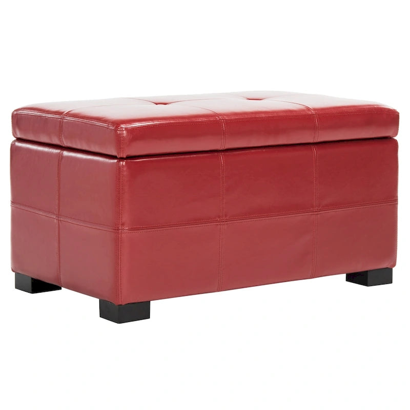 Panca contenitore SAFAVIEH Liane trapuntata in similpelle marrone - 30,1 x 18,1 x 17,7 - 30Lx18Px18A