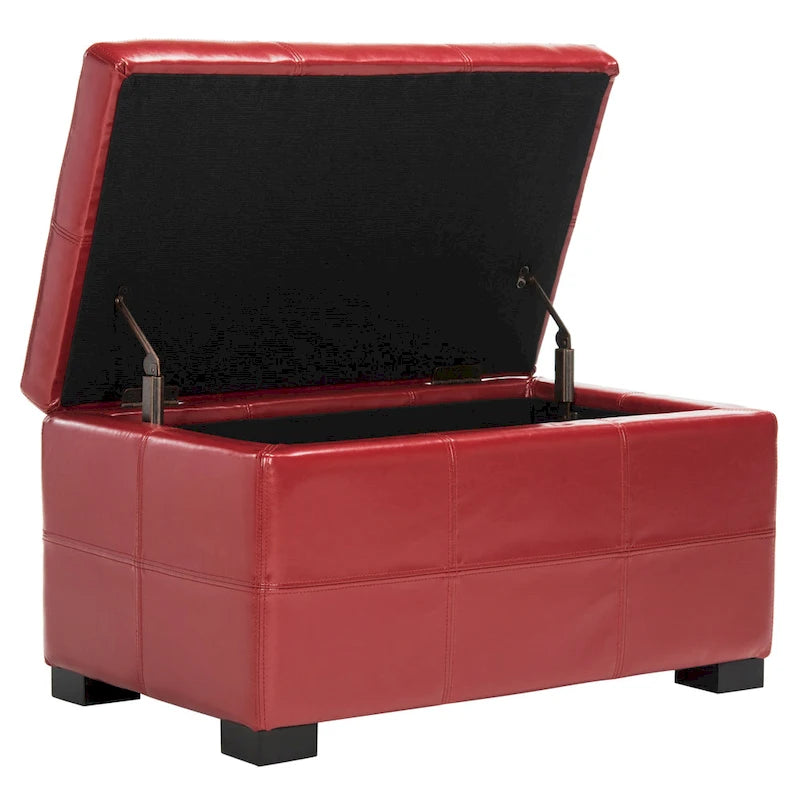 Panca contenitore SAFAVIEH Liane trapuntata in similpelle marrone - 30,1 x 18,1 x 17,7 - 30Lx18Px18A