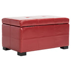 Panca contenitore SAFAVIEH Liane trapuntata in similpelle marrone - 30,1 x 18,1 x 17,7 - 30Lx18Px18A