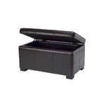 Panca contenitore SAFAVIEH Liane trapuntata in similpelle marrone - 30,1 x 18,1 x 17,7 - 30Lx18Px18A
