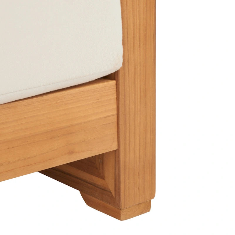 SAFAVIEH Couture Beth Sedia Club da Esterno in Teak - 32W x 37D x 29H