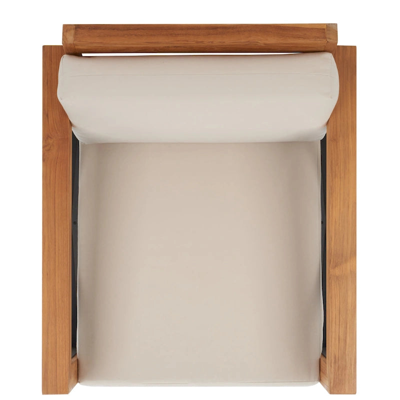 SAFAVIEH Couture Beth Sedia Club da Esterno in Teak - 32W x 37D x 29H