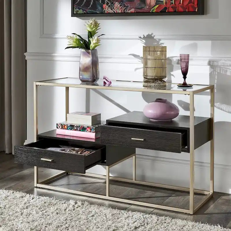 Tavolino da divano Spumante Champagne con finitura argento e spazio di archiviazione di iNSPIRE Q Bold