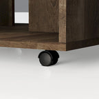 Tavolino da Caffè Mobile DH BASIC in Rovere Rustico da 32 pollici con Ripiano Aperto di Denhour