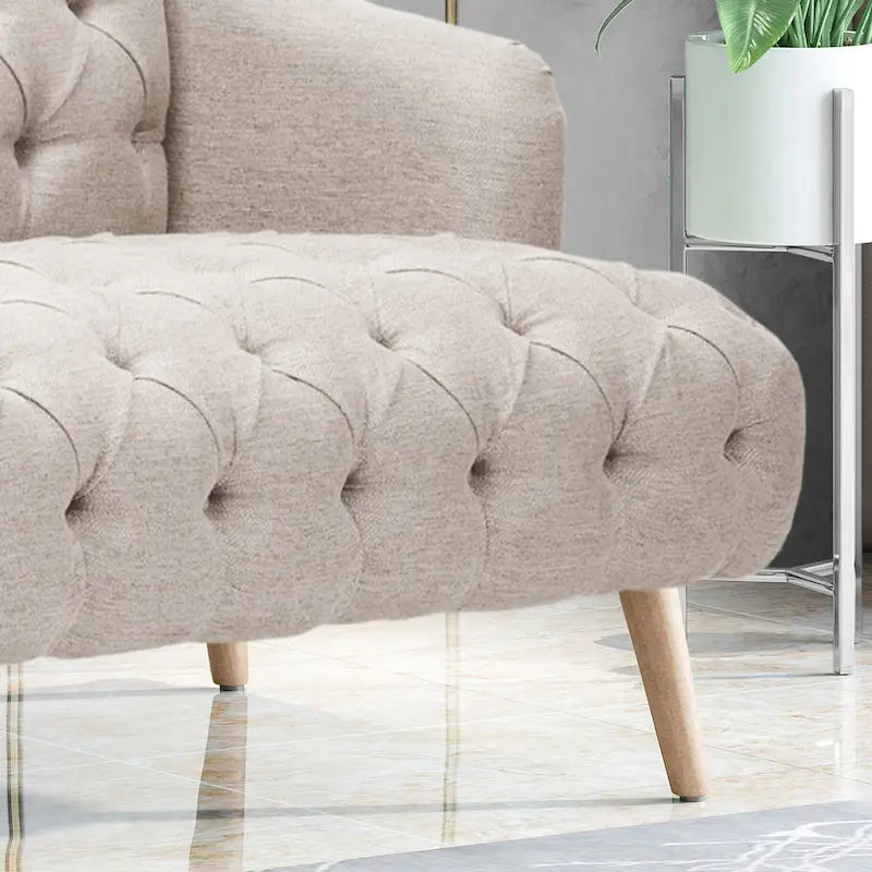 Divano a 3 posti in tessuto capitonné Adelia Modern di Christopher Knight Home