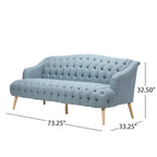 Divano a 3 posti in tessuto capitonné Adelia Modern di Christopher Knight Home