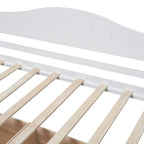 Letto a baldacchino singolo in legno con 2 cassetti