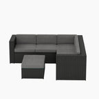 Set divano componibile Ander per patio con cuscini