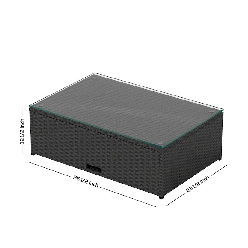 Set divano componibile Ander per patio con cuscini