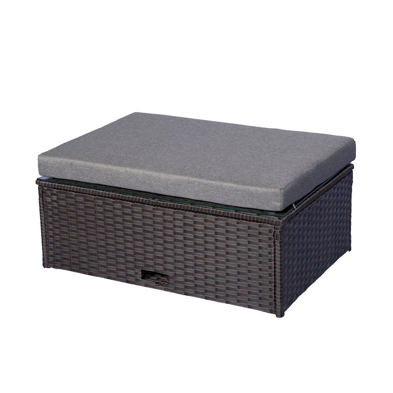 Set divano componibile Ander per patio con cuscini