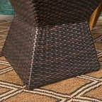 Set da conversazione in vimini quadrato a 3 pezzi Bristol Outdoor di Christopher Knight Home