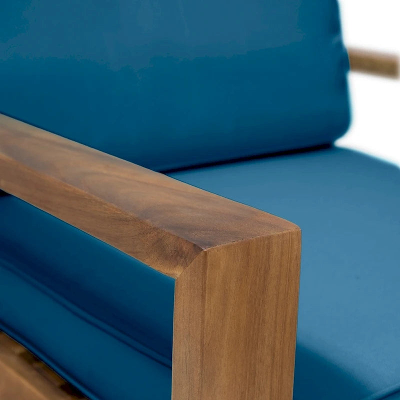 Sedie Club da Esterni Santa Ana in Legno di Acacia con Cuscini (Set da 2) di Christopher Knight Home